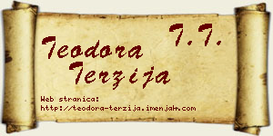 Teodora Terzija vizit kartica